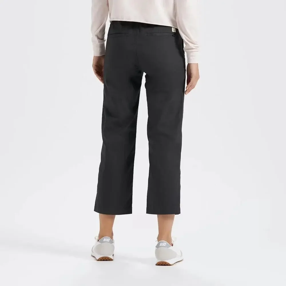 Vuori DuraTerra Ripstop Wide Leg Ankle Cropped Pants Charcoal Black Gray XS